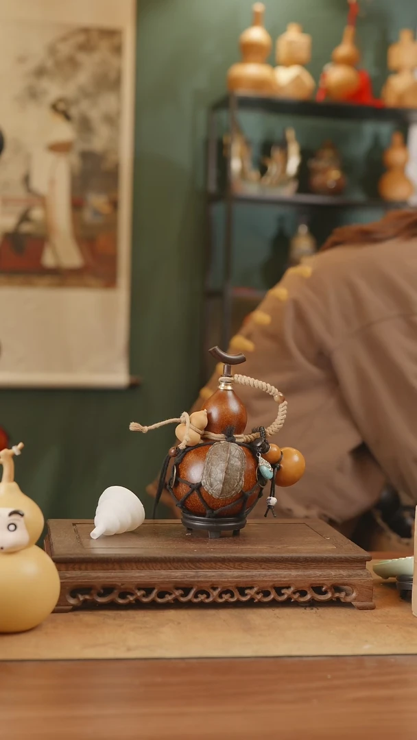 【闪购商品】161号精品天然大漆工艺防渗内胆酒葫芦~