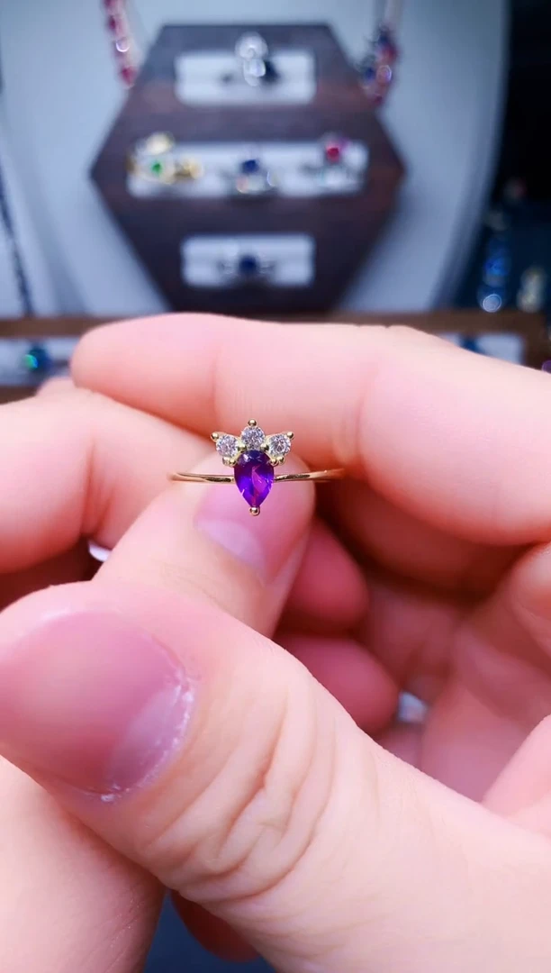 【闪购商品】紫晶戒指银S925镶嵌............