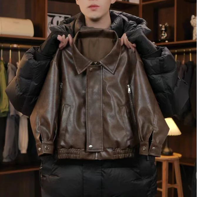 【QY专属实体品质】2025春秋儿童外套男女宝宝百搭皮夹克短款皮衣潮