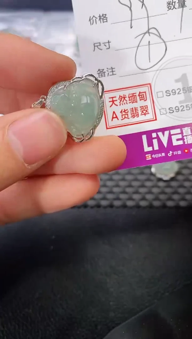 颈饰银S925镶嵌翡翠梦*吊坠