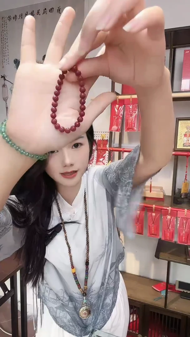 天然辰砂朱砂手串6mm