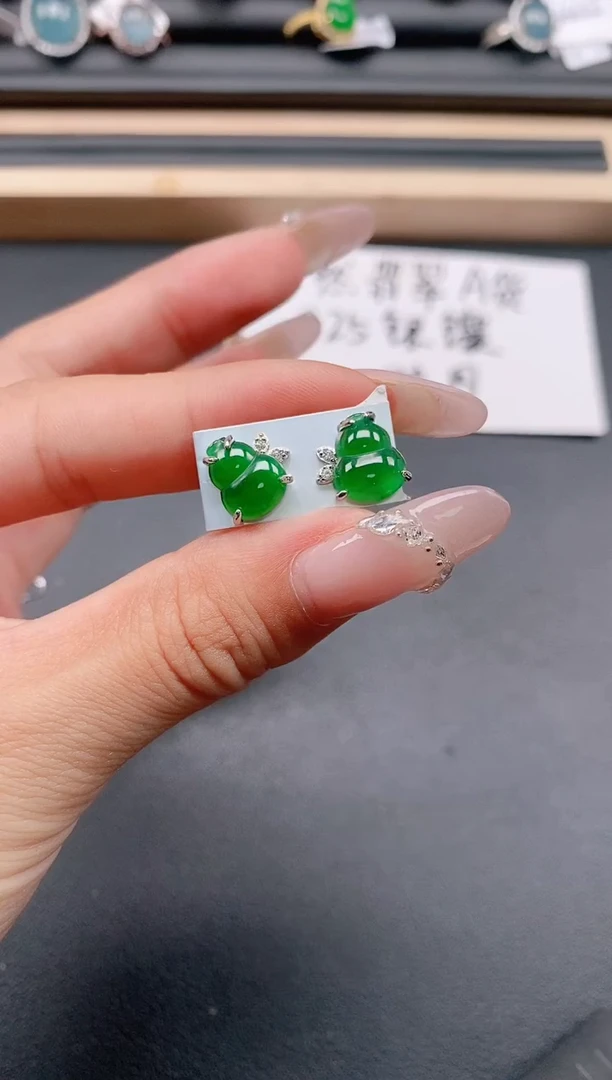 银S925镶嵌戒指翡翠111