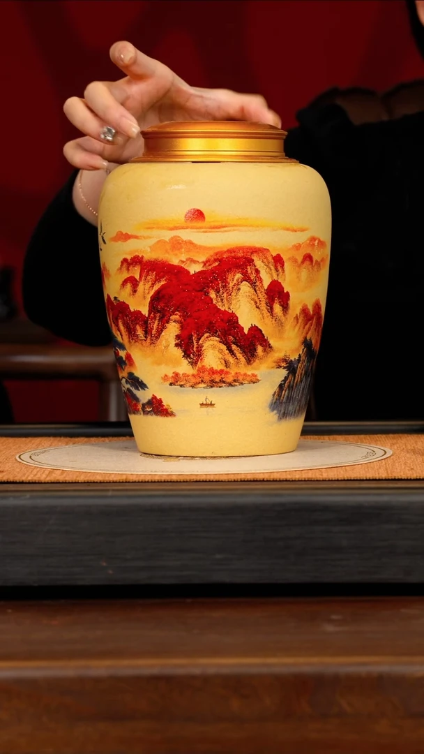 茶壶紫砂宜兴紫砂团团紫砂精选茶叶罐