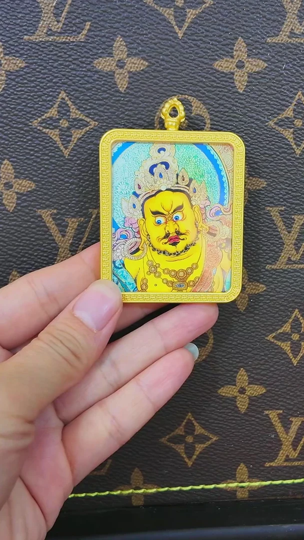 十字绣黄老板唐卡吊坠