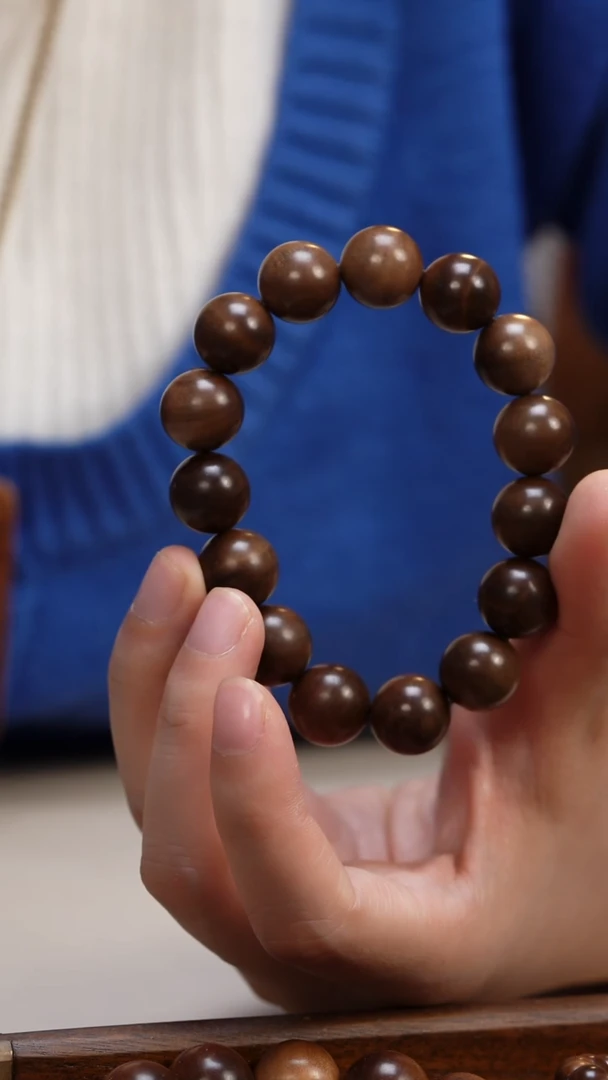檀香木手串/手链࿇*࿇老山檀香1.5圆珠单圈