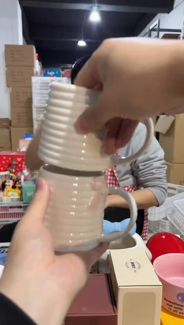 【闪购商品】杯白色蝴蝶结咖啡杯2件套微瑕