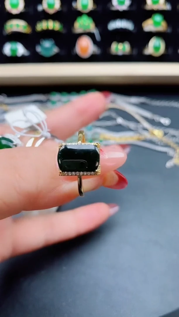 【闪购商品】翡翠戒指银S925镶嵌1321