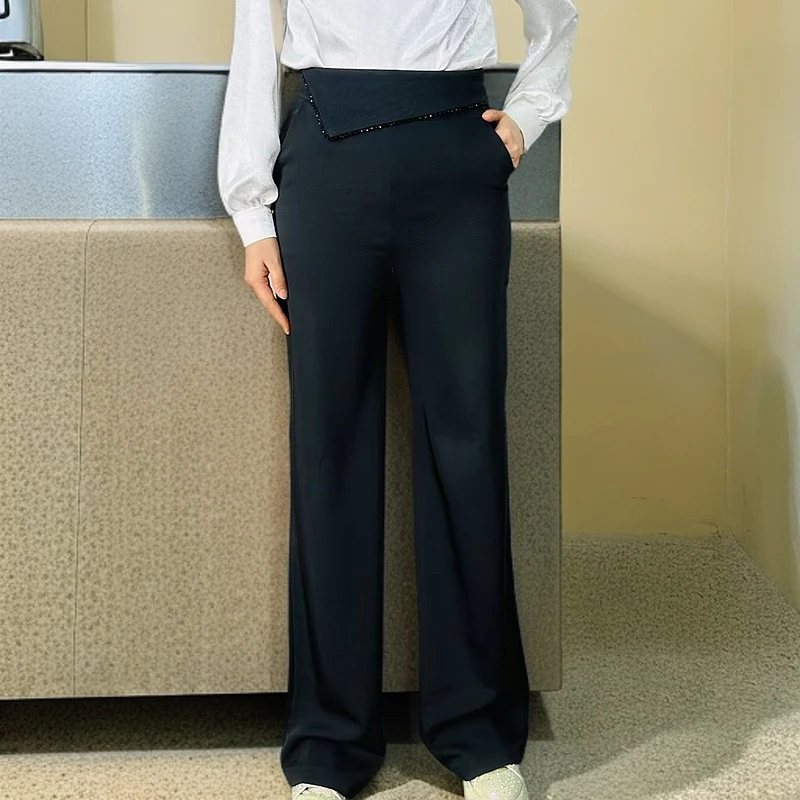 2025年新款小钻高腰喇叭裤