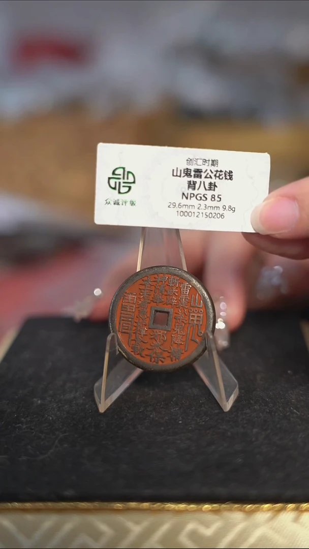 编号337山鬼背八卦花钱（配脖挂）