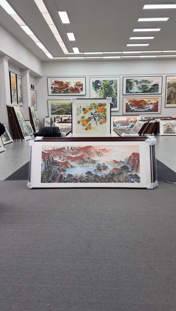 国画手绘  219*88   鸿运当头