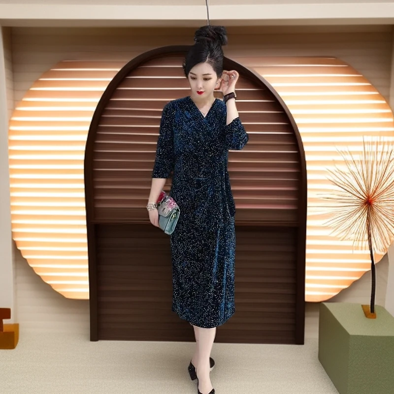 248272设计师轻奢气质女装显瘦遮肚子中老年妈妈装上档次时尚