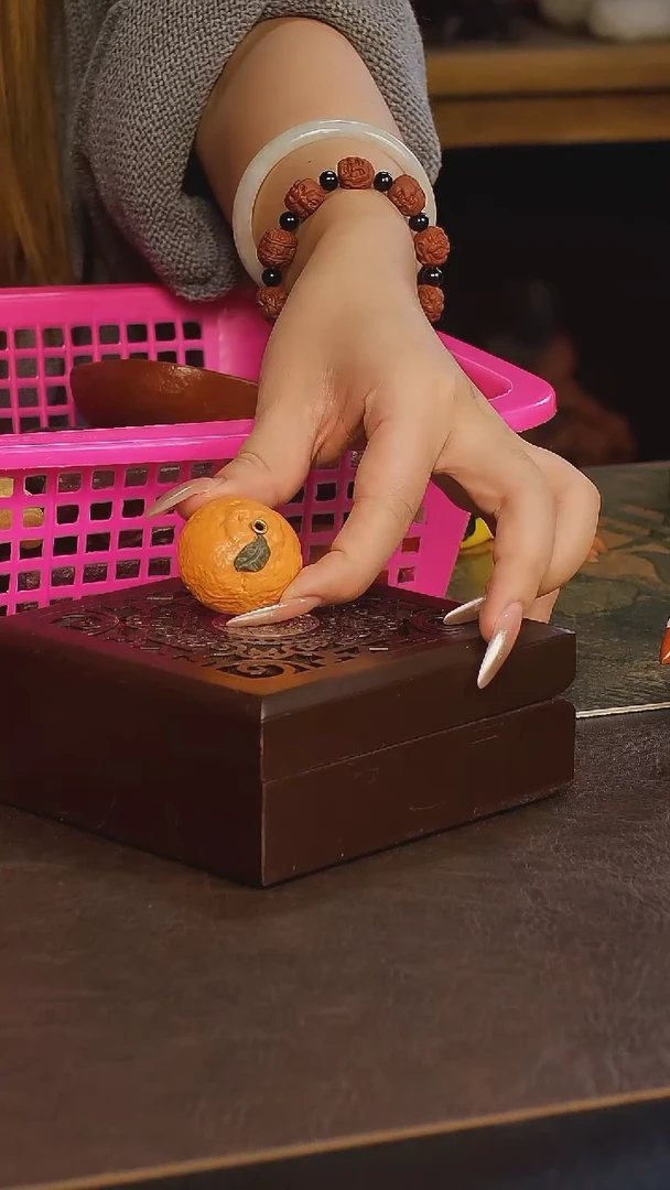 紫砂茶宠橘子香插