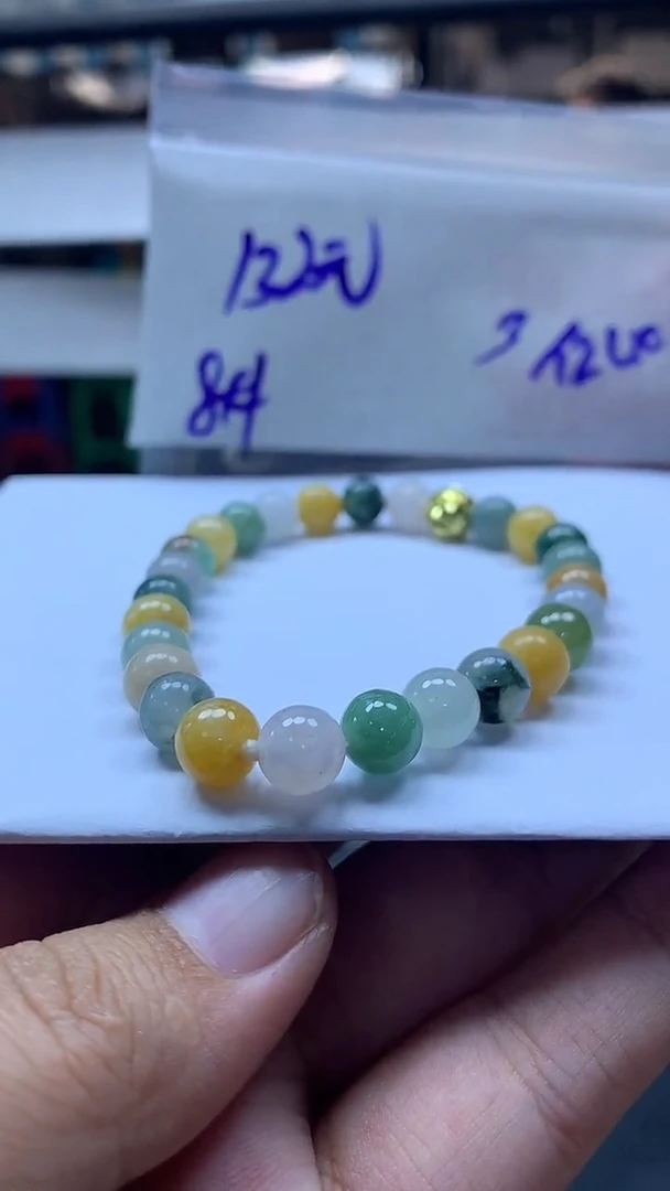 未镶嵌定制翡翠122珠串#132元毛货抛光