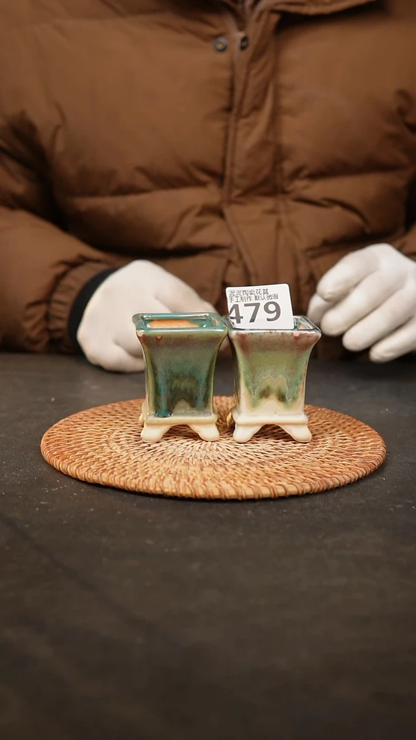 【闪购商品】瓷片479泥泥手工花盆