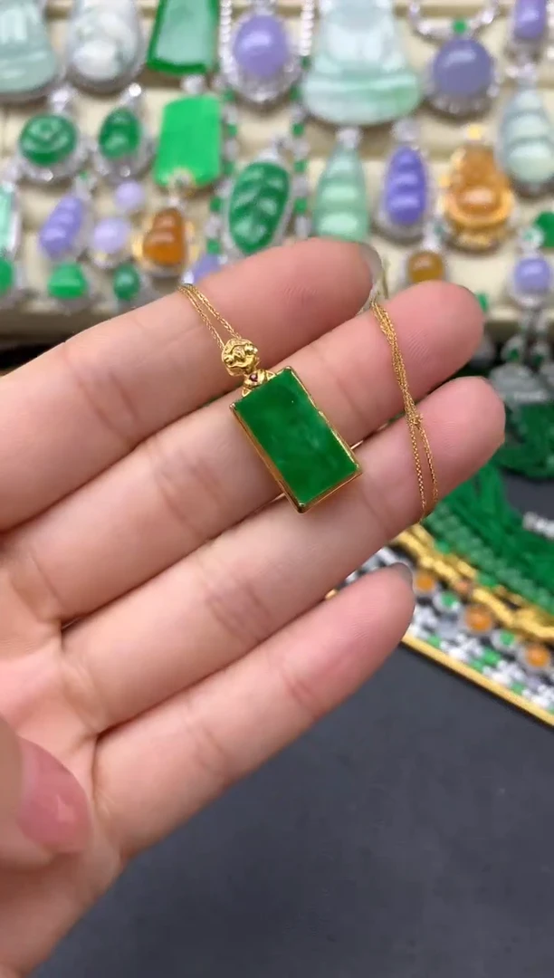 【闪购商品】翡翠颈饰18K金镶嵌343中国好珍宝