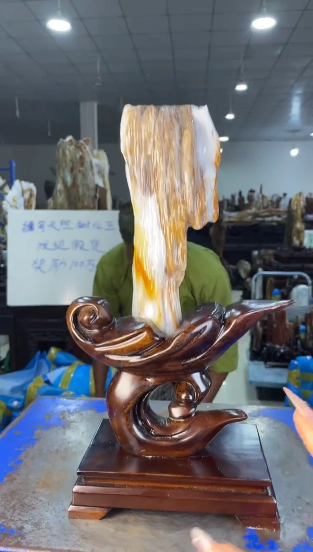 未镶嵌摆件硅化玉25