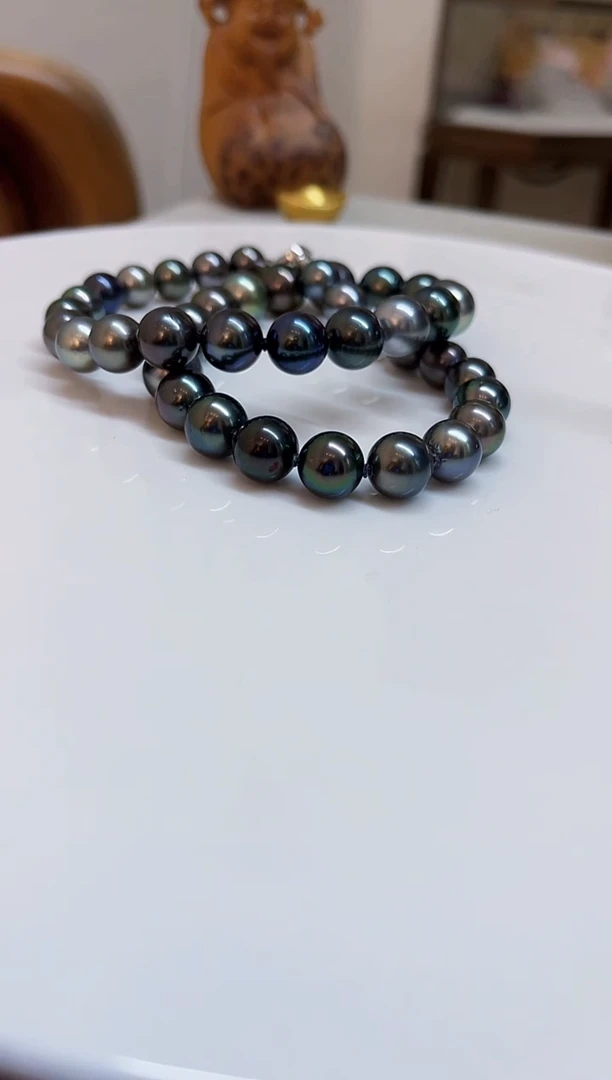 银S925镶嵌颈饰海水珍珠9-11mm