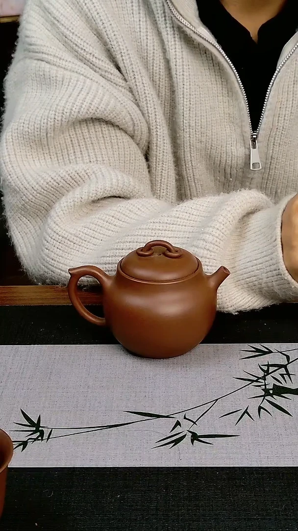 茶壶紫砂宜兴原矿紫砂作品双圈