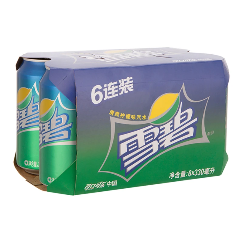 雪碧六连包 清爽柠檬味汽水 330ml*6罐/组