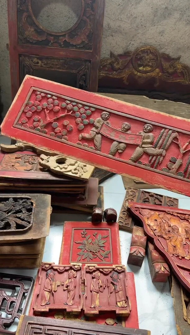 香樟木东阳老木雕老物件