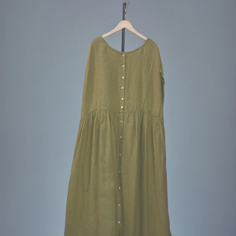 纯色清新宽松显瘦开衫连衣裙