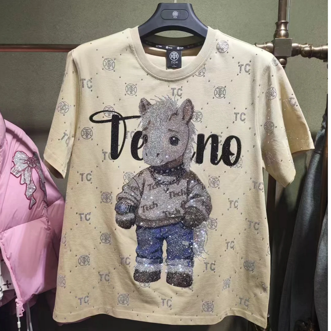 TCH轻奢时尚卡通情侣款短袖T恤T78B106030私服tch