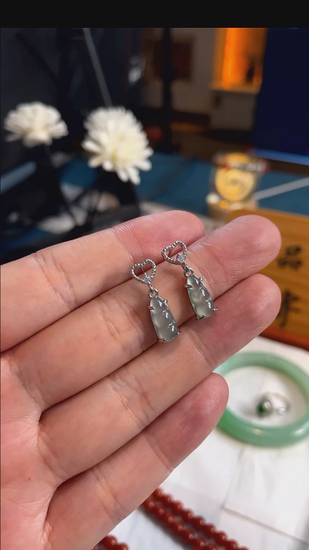 未镶嵌翡翠耳饰2889号