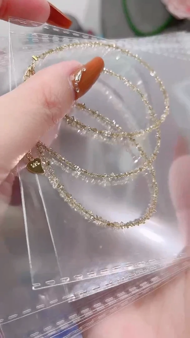 银S925镶嵌手链钻石亚麻茶99