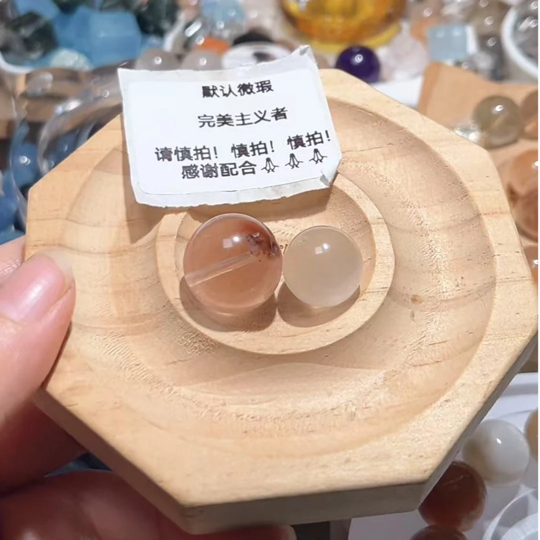 天然辰砂【砡铭珠宝】天然兔毛单珠