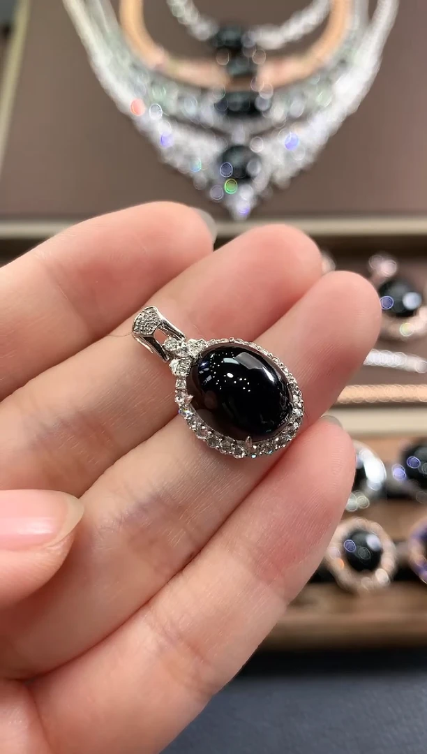 吊坠(不含链)18K金镶嵌翡翠g97