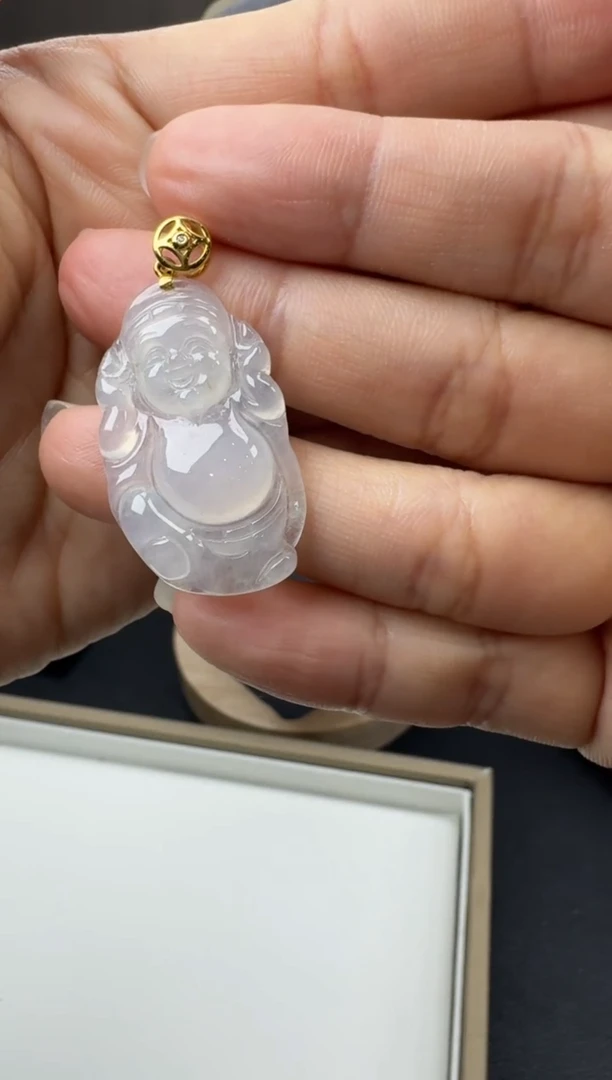 【闪购商品】翡翠颈饰18K金镶嵌YM364财神