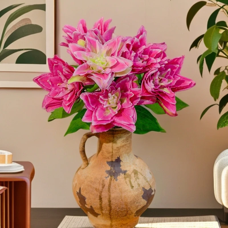 云南木木花卉 奥斯卡 新品红色重瓣香水百合花云南直发鲜花瓶插花