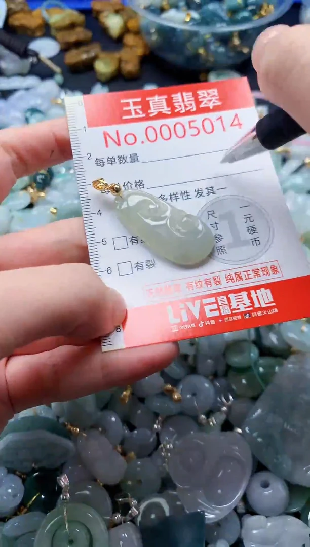 翡翠未镶嵌吊坠(不含链)5014