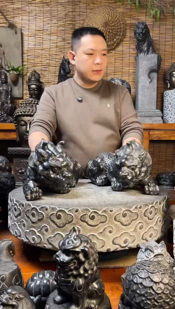 石材天然青石雕刻40貔貅