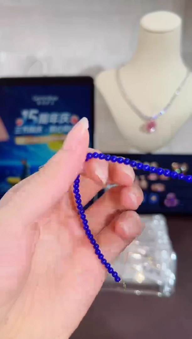 18K金镶嵌青金石手链BB4856#-Y#73