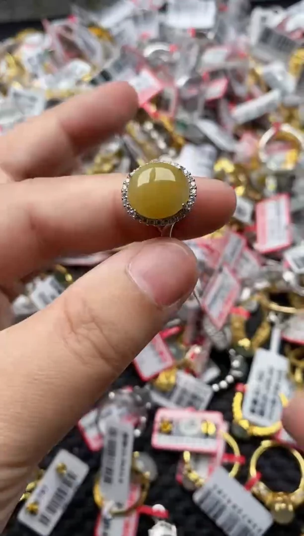 【闪购商品】翡翠戒指银S925镶嵌99999---4
