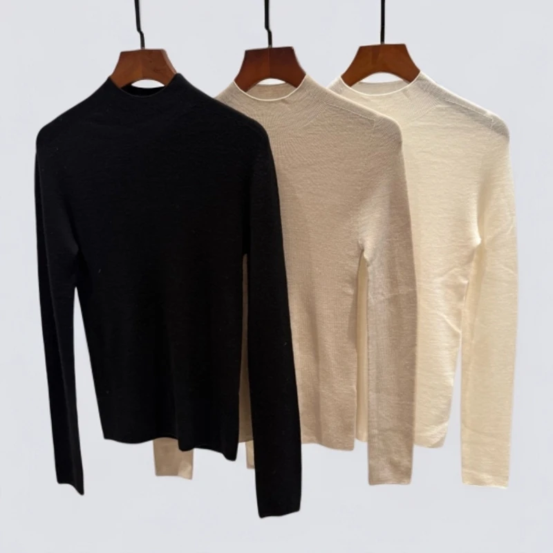 23Z4228-1半高领100绵羊毛长袖打底衫