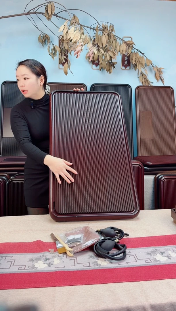 千川红色茶盘90*50*5