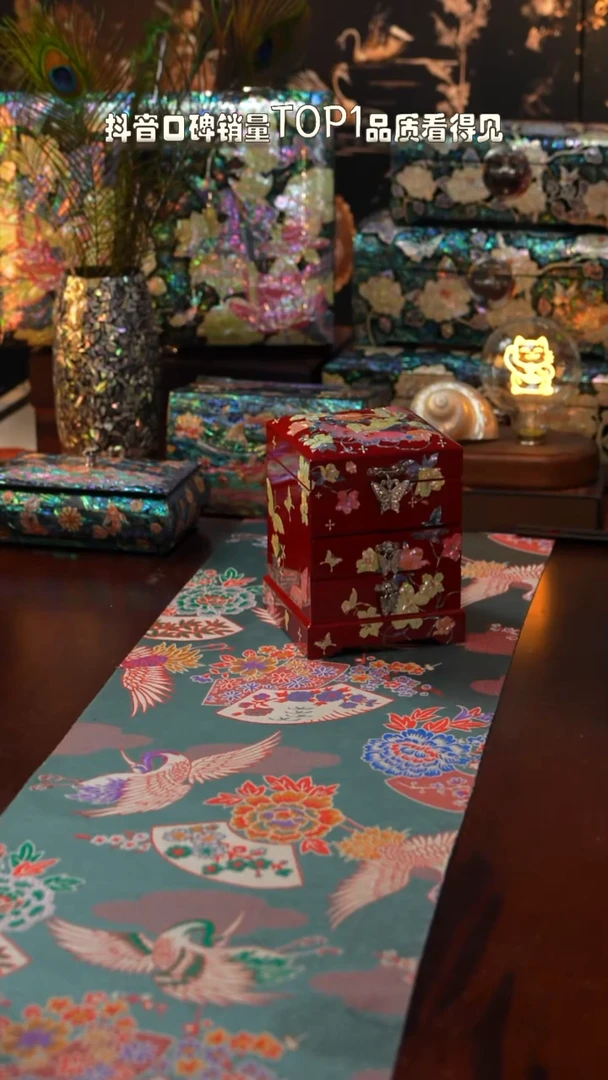 闪购商品螺钿漆器首饰盒