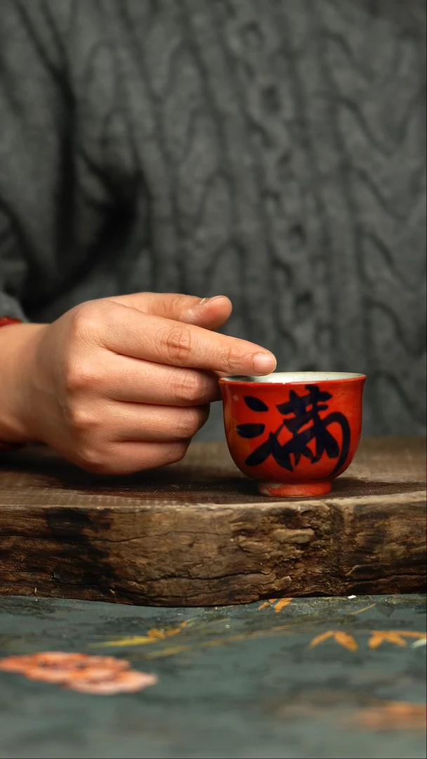 【闪购商品】杯釉下彩手工手绘同款陶器