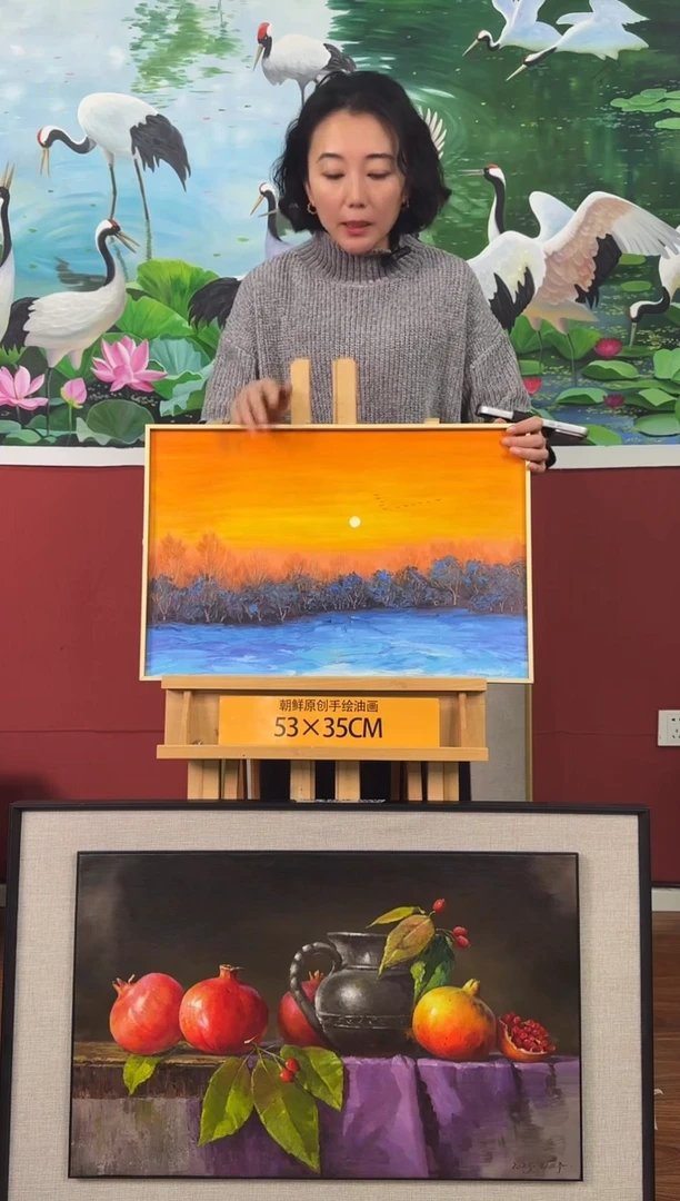 油画【170号】约53*35cm丨朝鲜原创纯手绘孤品油画丨顺丰包邮