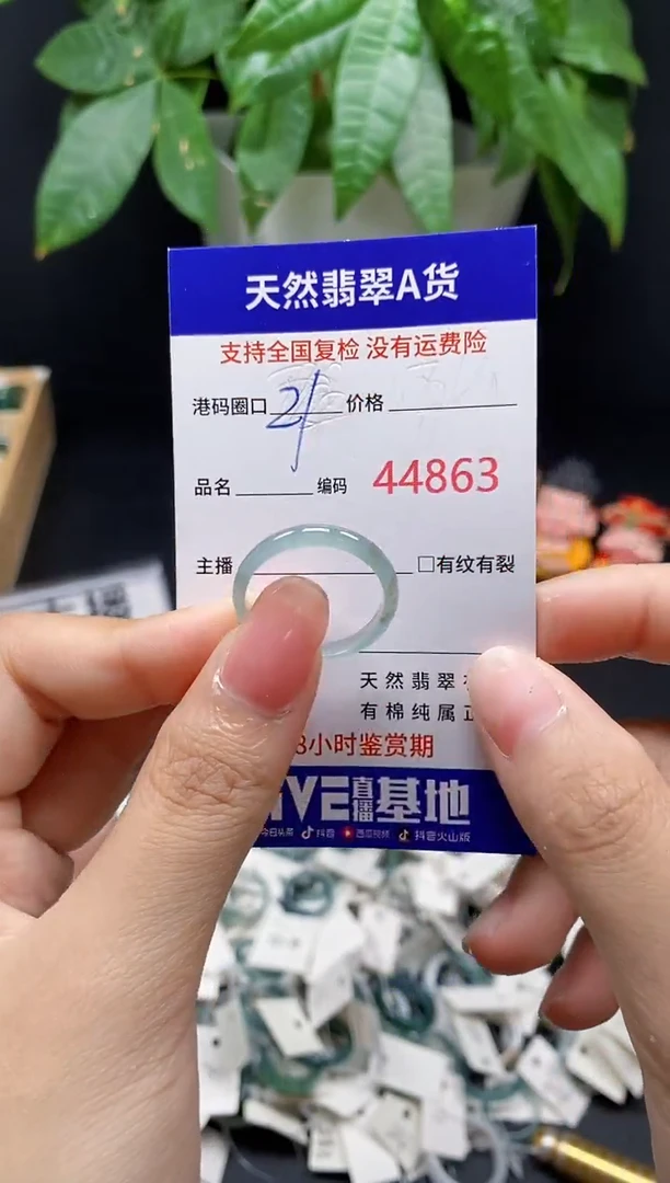 翡翠戒指未镶嵌 天然翡翠戒圈4863