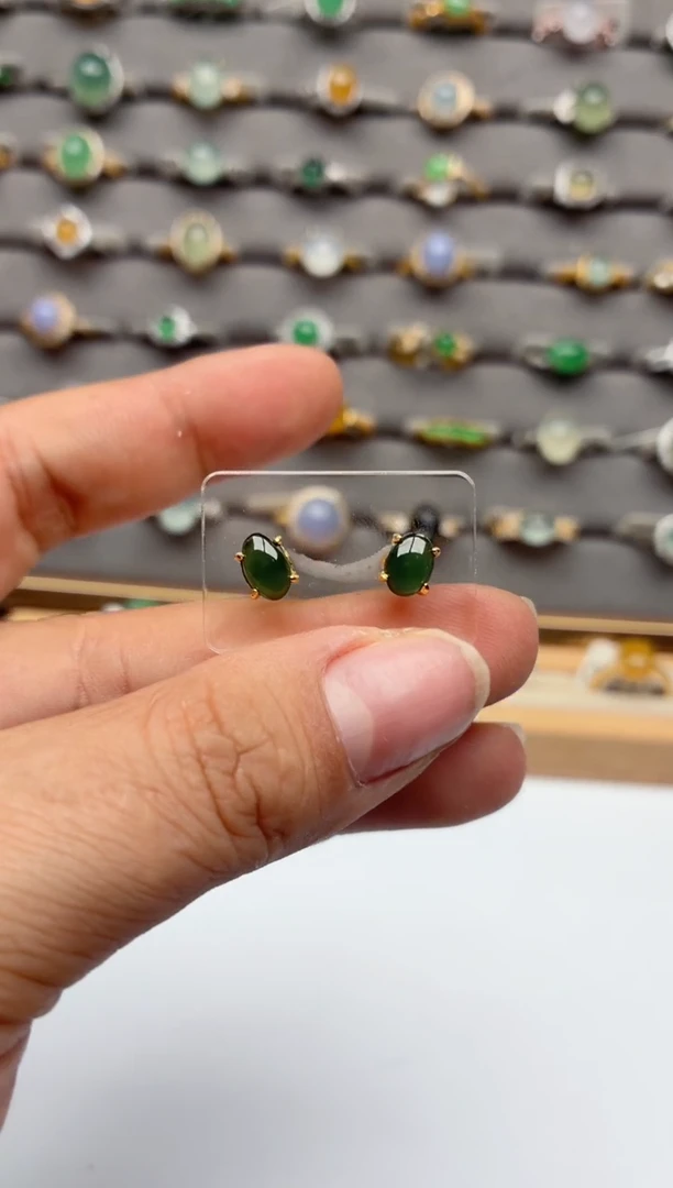 银S925镶嵌戒指翡翠.