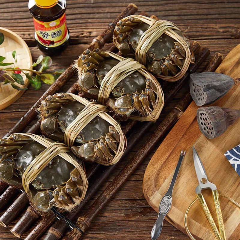 鲜活六月黄大闸蟹吃公蟹黄多肉多