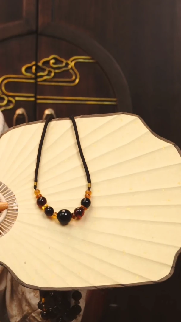 未镶嵌琥珀手链血珀五福临门