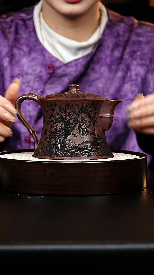 茶壶紫砂柱础壶