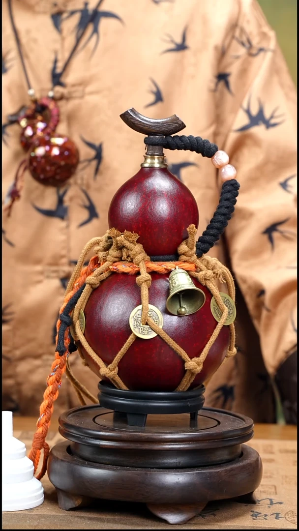 XS042网兜款大漆酒葫芦（现货现发）