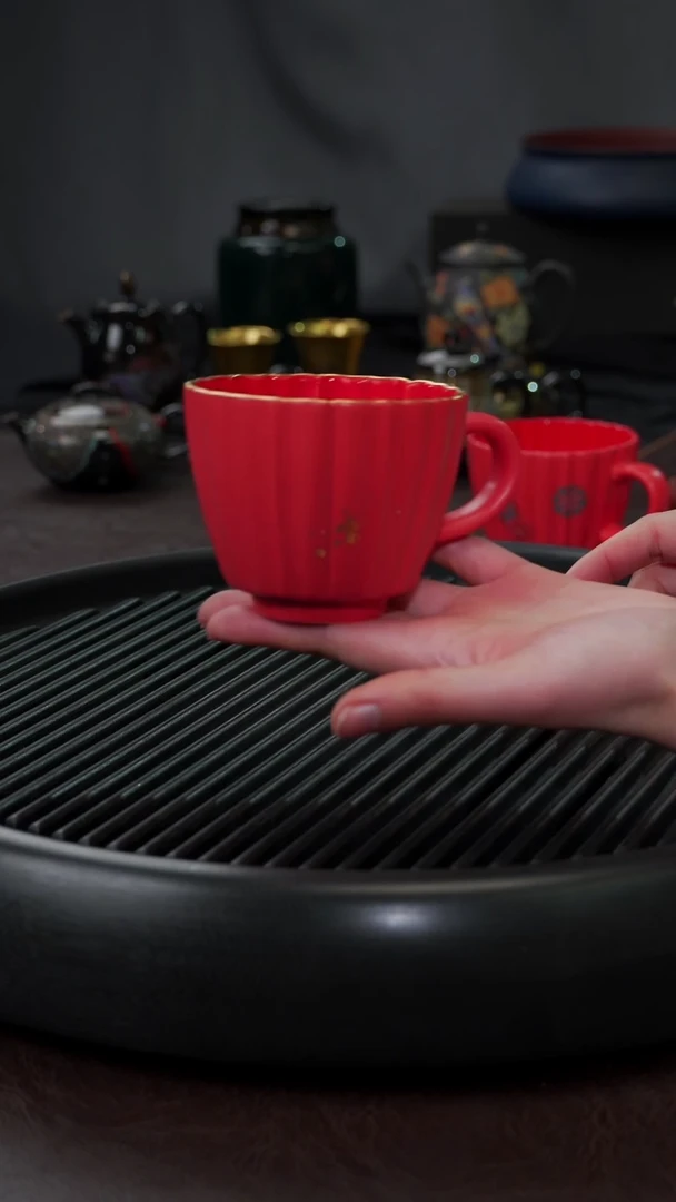 【闪购商品】杯【宜景窑中国红系列】马克杯