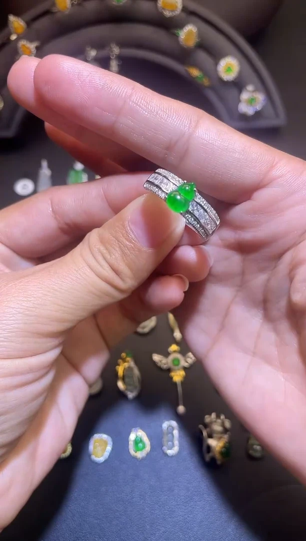 吊坠(不含链)银S925镶嵌翡翠1