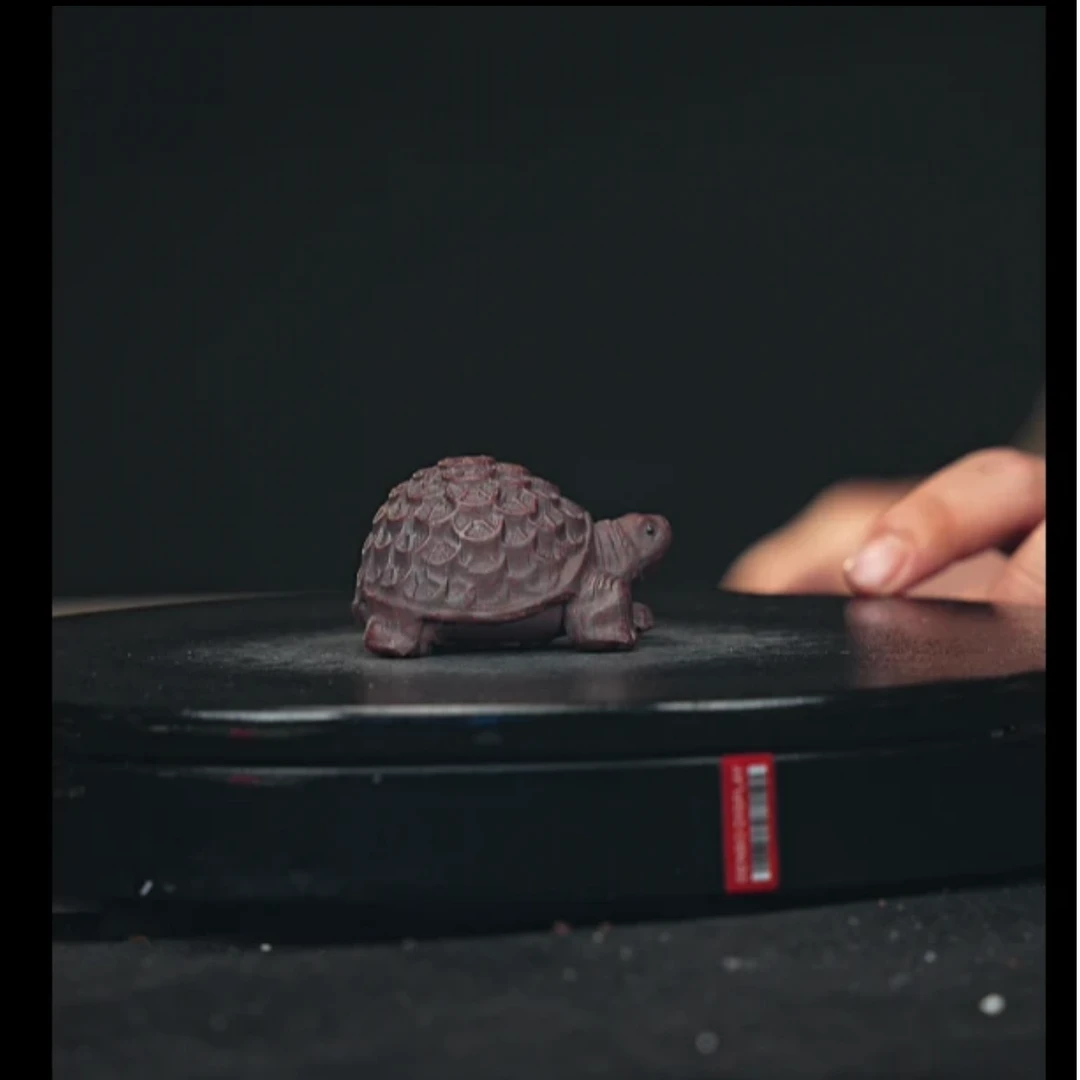 宜兴原矿纯手工紫砂壶--小金钱龟